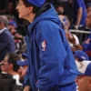 NY Knicks Timothée Chalamet Hooded Jacket Blue