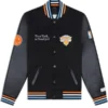 NYON x Knicks Black Motto Varsity Jacket