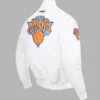 New York Knicks Pro Standard White City Edition Chenille Satin Jacket
