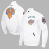 New York Knicks Pro Standard White Satin Jacket