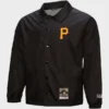 Pittsburgh Pirates M&N x 412 Coaches Jacket Black