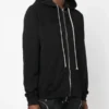 Rick Owens Black Zip-Up Hoodie