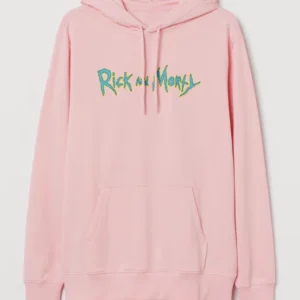 Rick and Morty Hoodie Pink