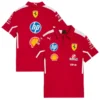 Scuderia Ferrari 2025 Team Polo T-shirt Red