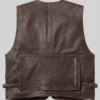 Supreme Brown Leather Cargo Vest