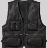 Supreme Leather Cargo Vest Black
