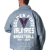 Unisex The Wild Collective Golden State Valkyries Full-Zip Denim Jacket Blue