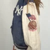 Vintage New York Yankees Pinestripe Bomber Jacket