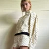 White Polka Globo Jacket