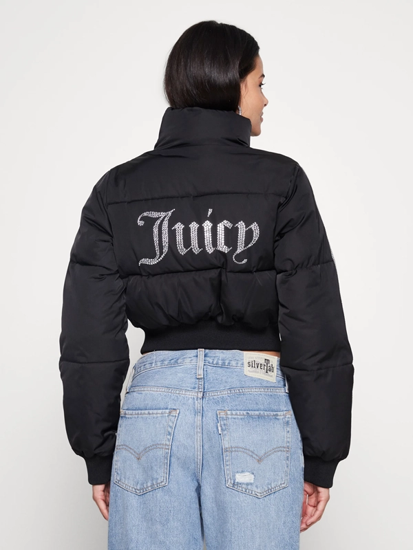 Womens Juicy Couture Puffer Jacket Black