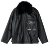 Yung Lean World Affairs Leather Jacket Black