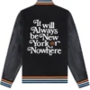 new york or nowhere knicks motto varsity jacket