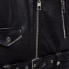 Womens Oversized Leather Effect Jacket