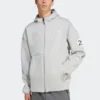 Adidas Mens Silver Arrows Full-Zip Hoody Grey