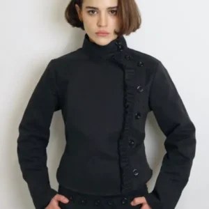 Frill Fencing Jacket Black