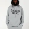 Gallery Dept Center Logo Hoodie Grey