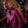 High School Musical Gina Studded Pink Leather Moto Jacket