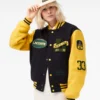 Lacoste Two-Tone Wool Varsity Jacket