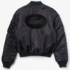 Lacoste Unisex Live Oversized Contrast Bomber Jacket Black