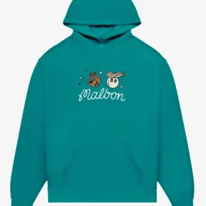 Malbon Two Man Scramble Hoodie Blue