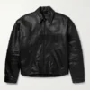 Mens Black Oversized Leather Jacket