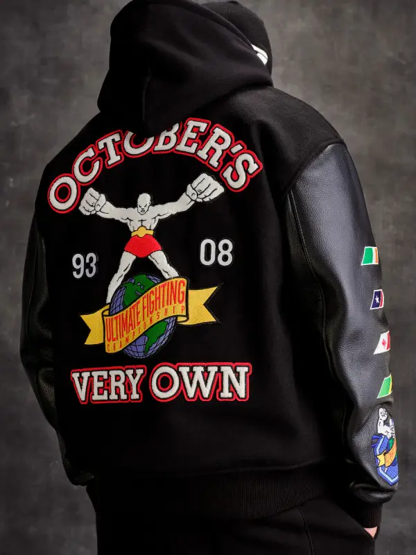 OVO x UFC Varsity Jacket Black
