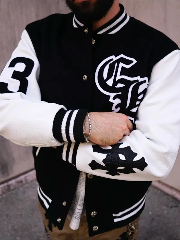 Timmy Chrome Hearts Black Varsity Jacket