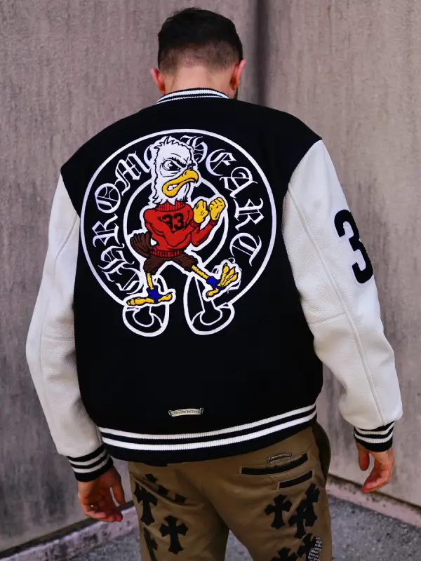 Timmy Chrome Hearts Varsity Jacket Black