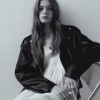 Womens Oversized Leather Effect Jacket