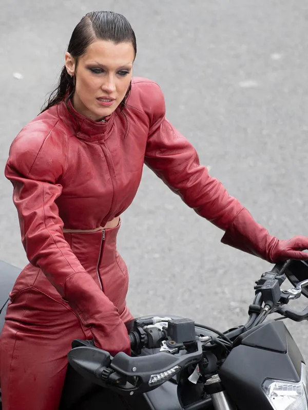 2025 Cropped Moto Bella Hadid The Beauty Jacket