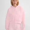 Aritzia Cozy Sweatfleece Boyfriend Boxy Zip Hoodie Pink