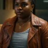 Ballard Samira Parker Brown Leather Biker Jacket