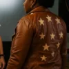 Brown Leather Biker Ballard Samira Parker Jacket