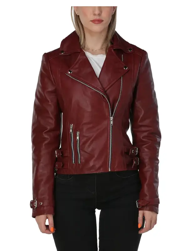 Valkyrie Burgundy Leather Jacket
