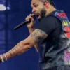 Drake Black Leather Vest Wireless Festival 2025
