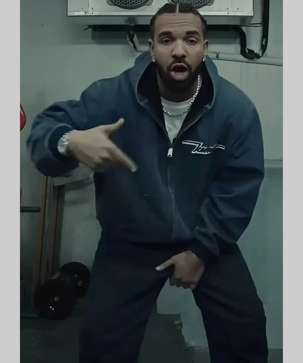 Drake Iceman Hooded Cotton Zip Up Jacket