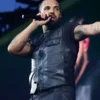 Drake Wireless Festival 2025 Black Leather Vest
