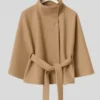 Gina Tricot Belt Cape Jacket Beige