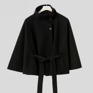 Gina Tricot Belt Cape Jacket Black