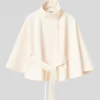 Gina Tricot Belt Cape Jacket White