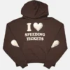 Iconaclub I love Speeding Brown Hoodie