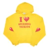 Iconaclub I love Speeding Tickets Hoodie Yellow