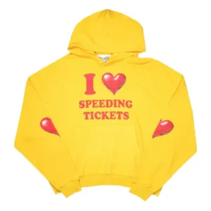 Iconaclub I love Speeding Tickets Hoodie Yellow