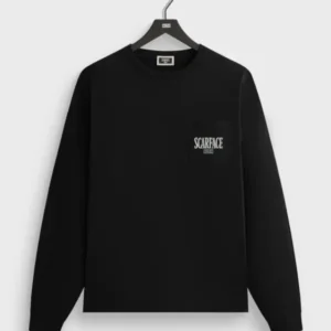 Kith x Scarface Tony Vintage Long Sleeve Pocket Tee Black