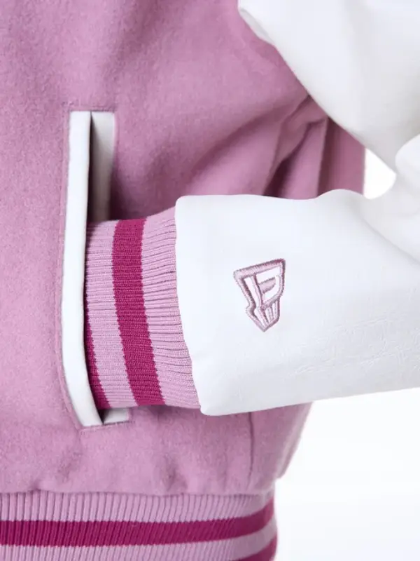 LA Dodgers New Era Pink Floral Varsity Jacket