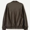 Leather Effect Oversized Jacket Womens