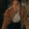 Maggie Q Ballard S01 Brown Leather Jacket