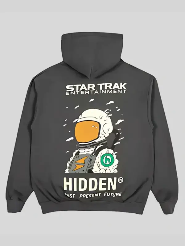 Men's Hidden NY x Star Trak Spaceman Pullover Hoodie - Grey