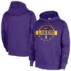 Men's Los Angeles Lakers Nike Black 202526 Authentic Practice Club Pullover Hoodie