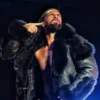 Monday Night Seth Rollins RAW Black Leather Shearling Jacket